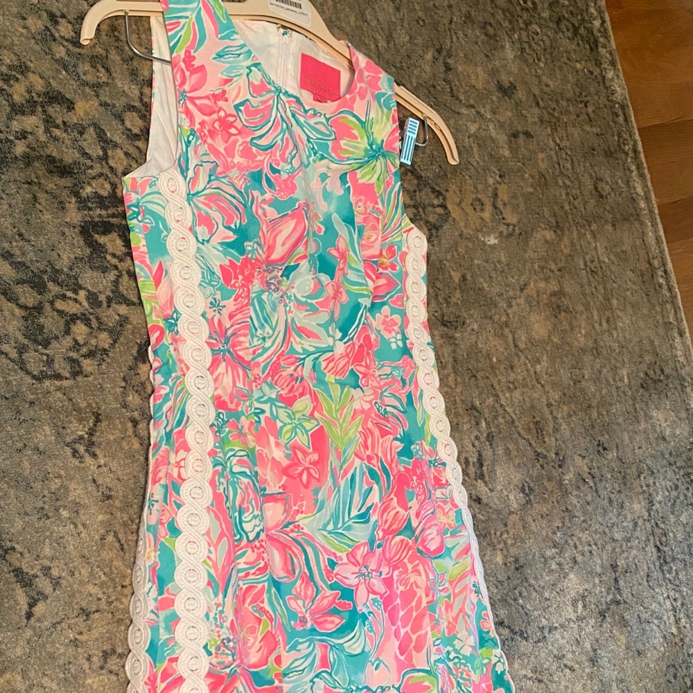 Lilly Pulitzer Pink and Green Floral Dress